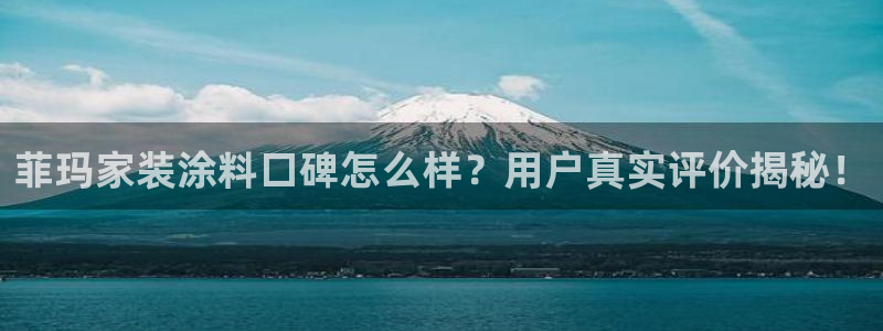 和记旗舰厅：菲玛家装涂料口碑怎么样？用户真实评价揭秘！