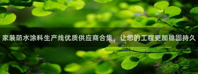 家装防水涂料生产线优质供应商合集，让您的工程更加稳固持久