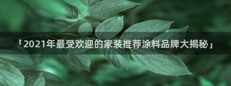 和记ag旗舰国际：「2021年最受欢迎的家装推荐涂料品牌大揭秘」
