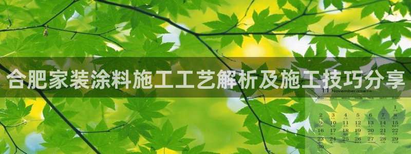 和记 官网：合肥家装涂料施工工艺解析及施工技巧分享