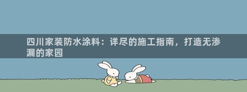 和记官方直营：四川家装防水涂料：详尽的施工指南，打造无渗
漏的家园